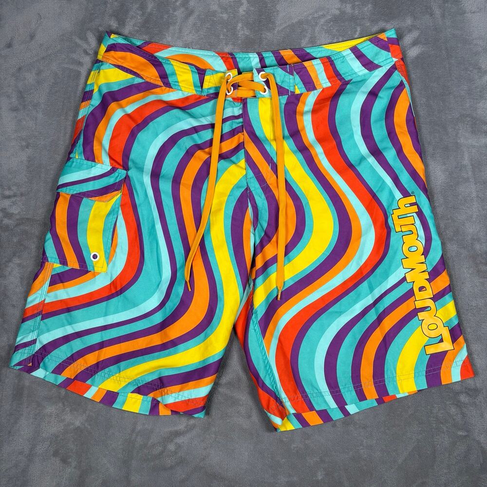 Loudmouth Torrey Lines Board Shorts Swim Trunks NWT Size 38